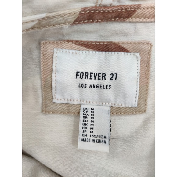 Forever 21 Camo Print Hooded Anorak Jacket Military Army Style Medium Womens - Picture 3 of 11